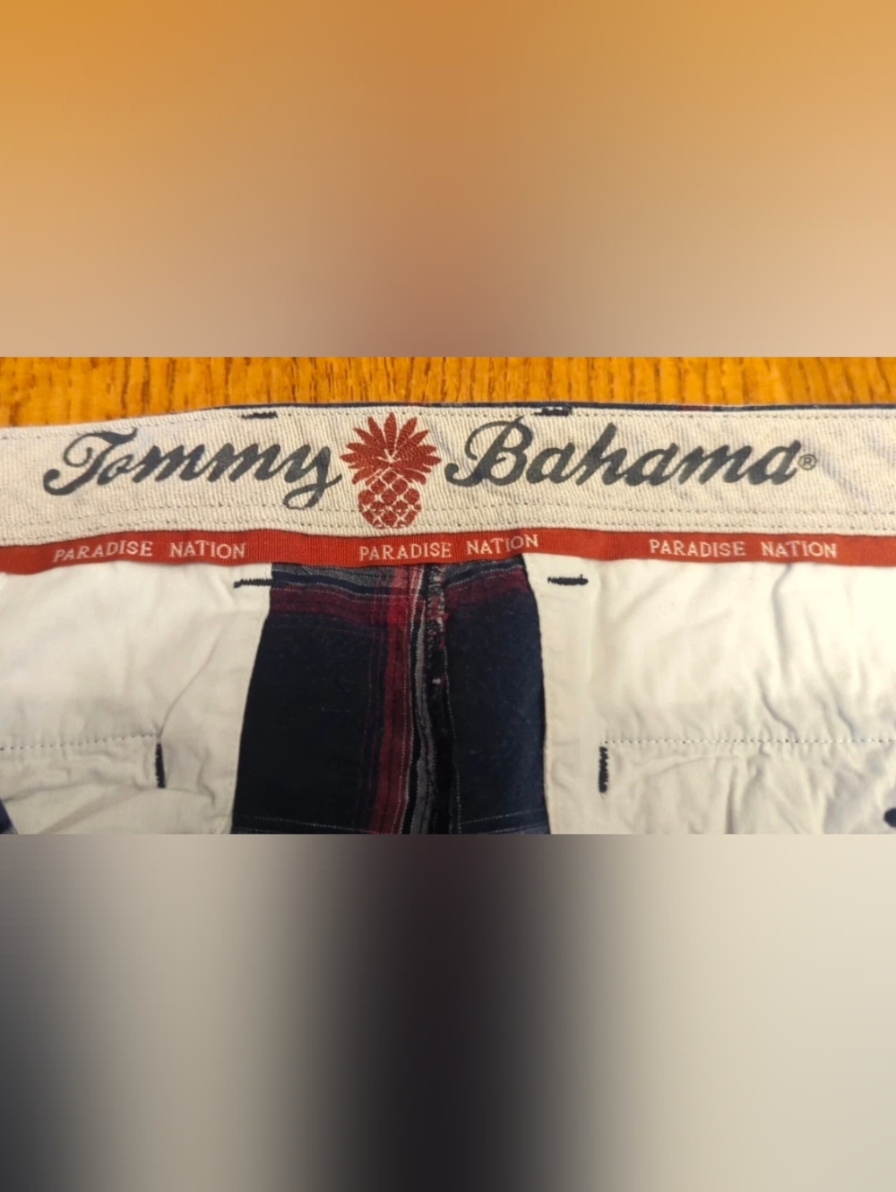 Tommy Bahama Linen/Cotton Shorts  Blue, Red White Plaid- Paradise Nation Size 34 - Picture 7 of 10